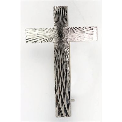 Croix de veston argentée 2,5 cm