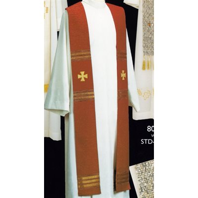 Étole de prêtre #80-049030 laine / lurex (4 couleurs dispon.)