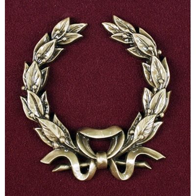 Wreath w / Bow Bronze Applique
