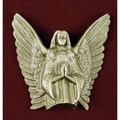 Guardian Angel Bronze Applique, 3.25" (8.3 cm) Ht.