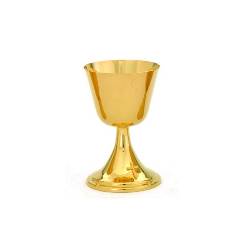 Chalice, Gold Plate 24Kt, 6.75" (17,1 cm) / Capacity: 12 oz
