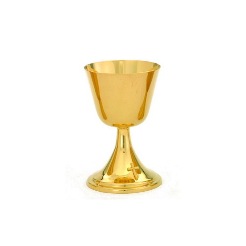 Calice 6.75" (17,1 cm), Capacité: 12 oz, plaqué or 24Kt