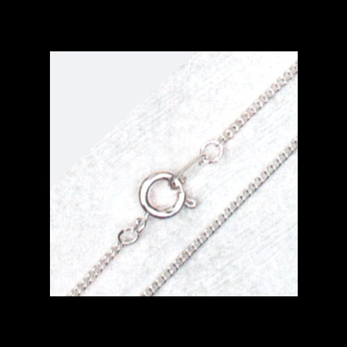 Fine Silver-Plated Chain with Clasp, 18"