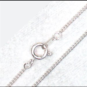 Fine Silver-Plated Chain with Clasp, 18"