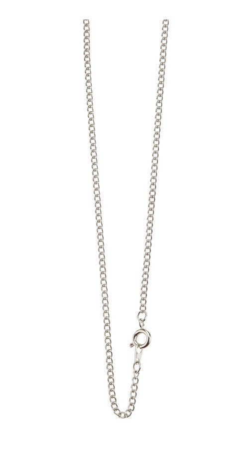 Silver-Plated Chain with Clasp, 18"