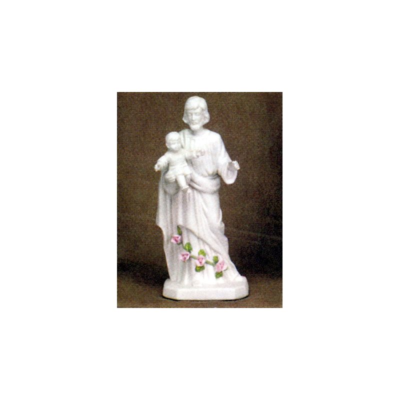Veilleuse électrique Saint Joseph 7" (18 cm) en porcelaine