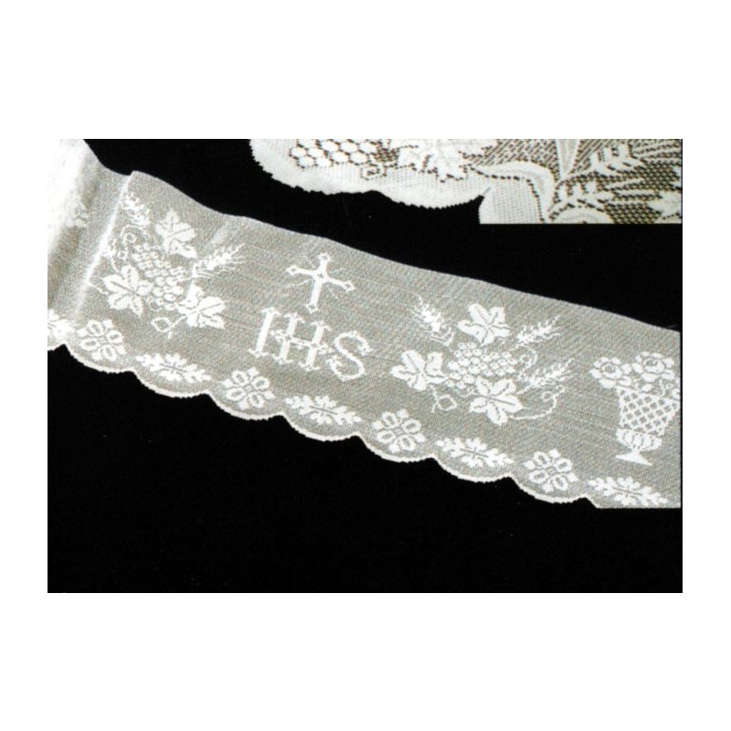 Dentelle blanche IHS 7" (18 cm) / verge