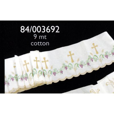 Cross and Grapes Color Lace / meter