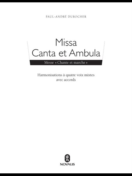 Partition Missa, Canta et Ambula / pqt 10
