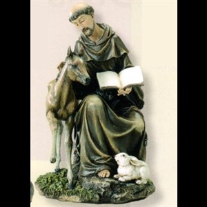 Statue Saint François 8.5" (21 cm) en résine