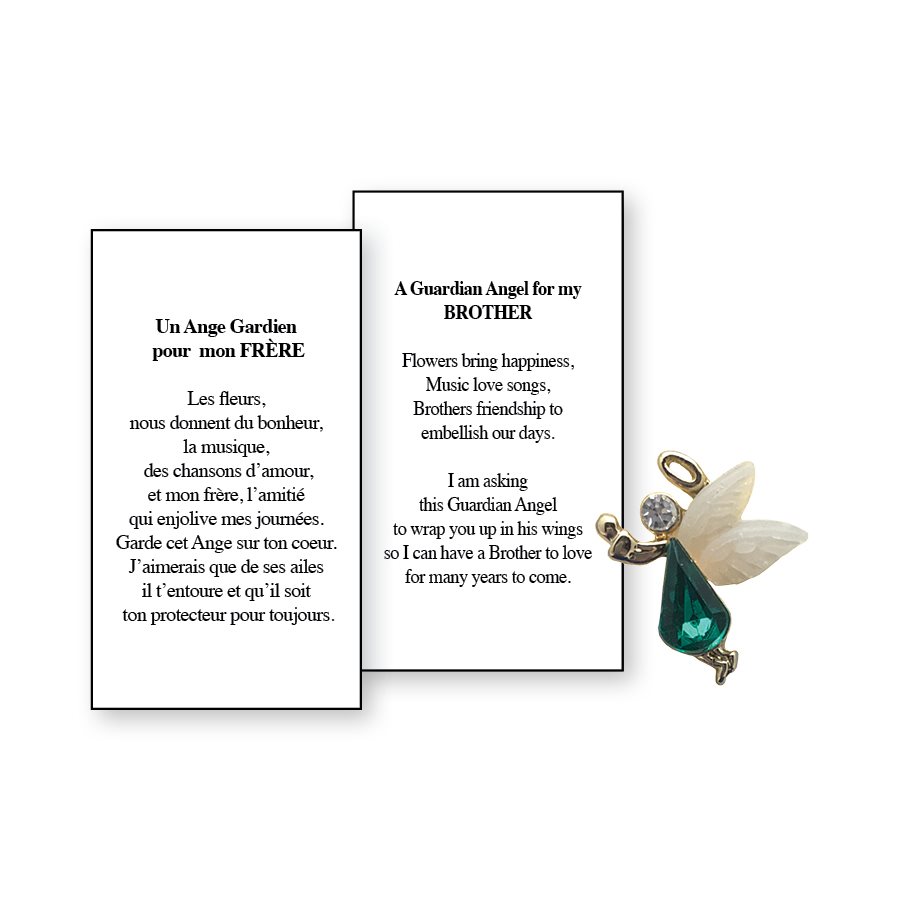 Lapel Pin Poem, Gardian Angel. Brother, English