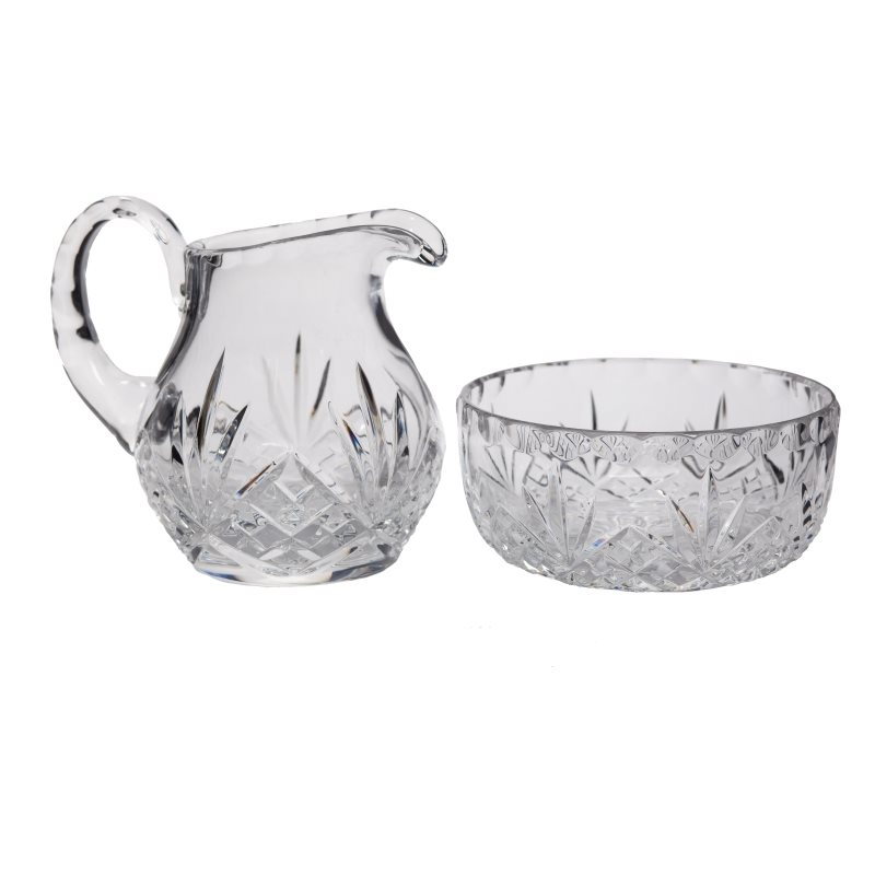 Lavabo Set, Pitcher 4.5" Ht. 10 oz. Bowl 4.75" Dia. 2.25" Ht