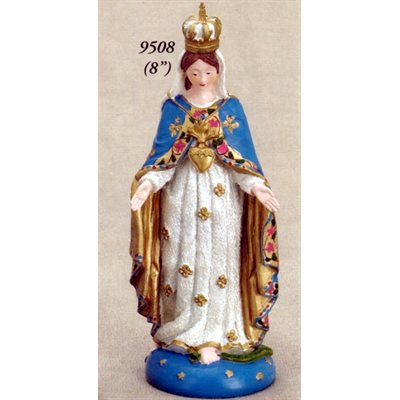 Our Lady of Cap Resin Statue, 8" (20 cm)