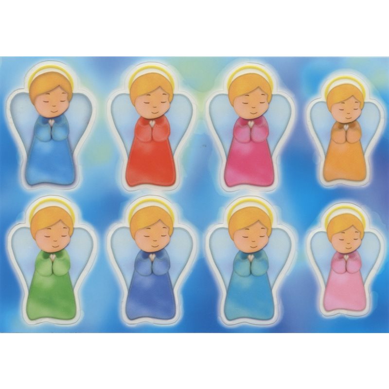 Glow in the Dark Sticker - Angel / Sheet of 8-pc