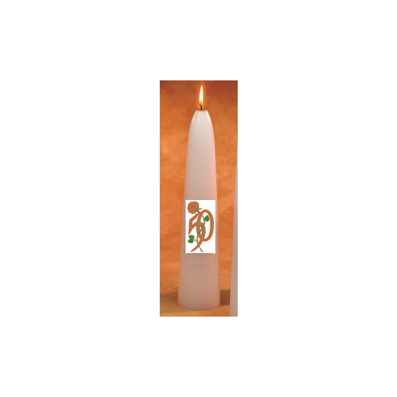 50th Anniversary Wedding Candle 2 5 / 8" x 12" (67 x 300 mm)