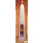 25th Anniversary Wedding Candle, 2.75" x 14" (70 x 355 mm)