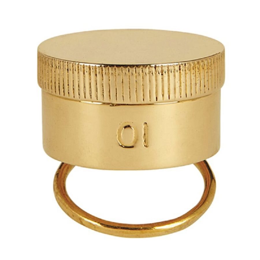 Ampoule Sainte-Huile doré avec anneau