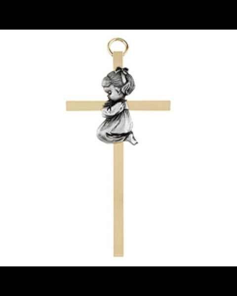 4.25" (11 cm) 2 Tone Cross - Baby Girl