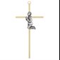 Croix 1ère communion garçon métal doré et argenté 7" 18 cm)