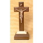 Crucifix d'autel en noyer noir & érable, 7 5 / 8" (22 cm)