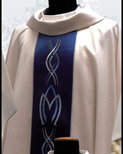 Marial Chasuble and Stole #344 White