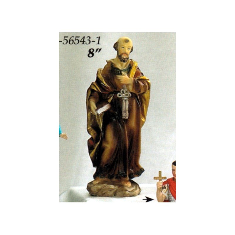 St. Peter Resin Statue, 8" (20 cm)