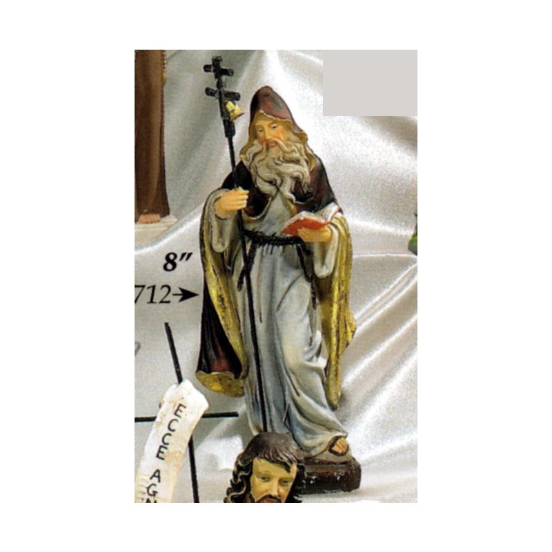 St. Augustine Color Resin Statue, 8" (20 cm)