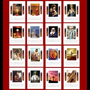 Cartes d'Offrande de Messe "Mélangées" N.Série / pqt 100
