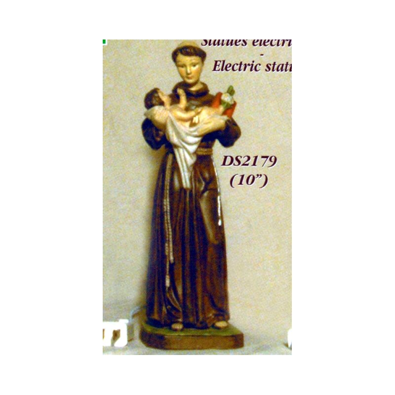 Veilleuse électrique Saint Antoine, 10" (25.5 cm) porcelaine