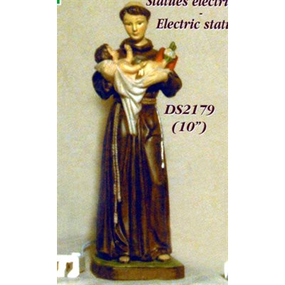 Electric Night Light Porcelain St. Anthony, 10" (25.5 cm)