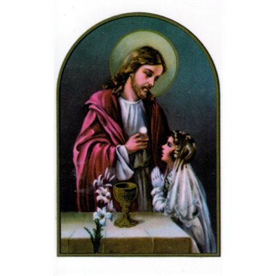 Carte magnétique Communion Fille 2 1 / 8" x 3 3 / 8"