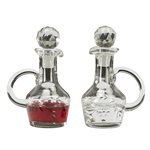 Burettes en cristal 2 1 / 2'' x 6 1 / 2'' (6 oz)  /  paire