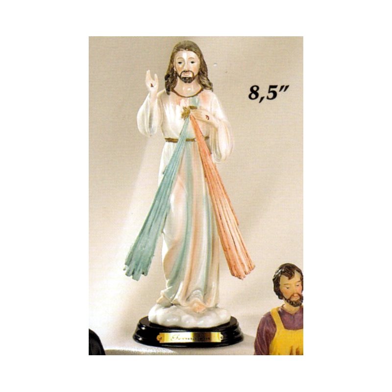 Divine Mercy Resin / Wood Base Statue, 8.5" (21.6 cm)