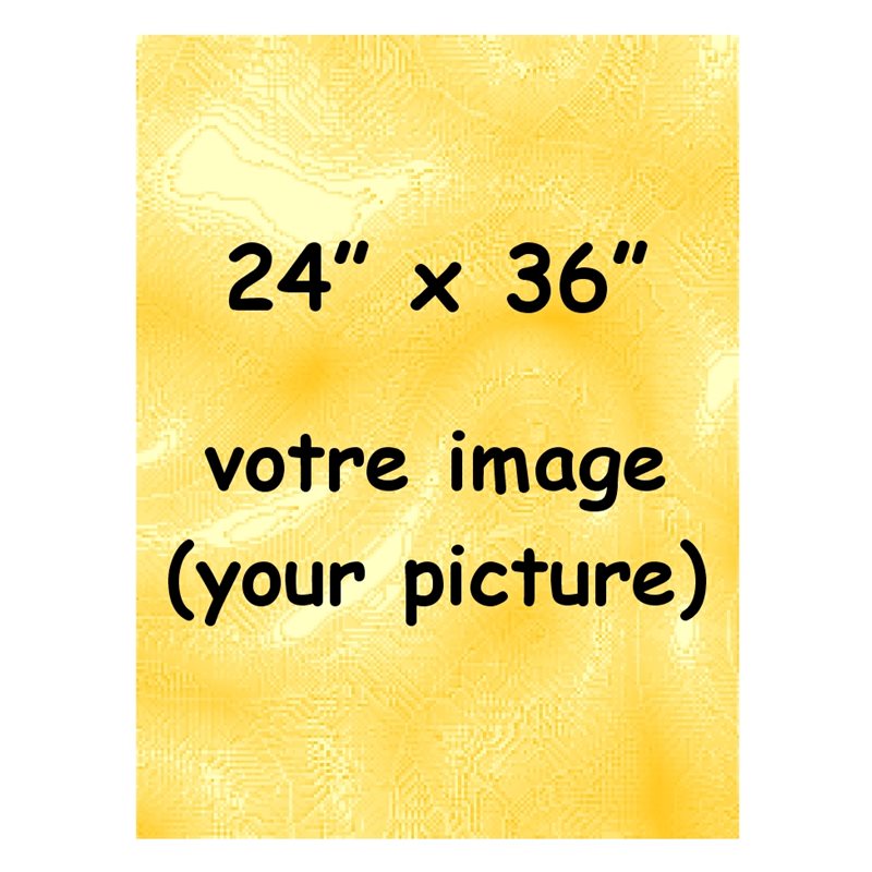Image papier photo semi-glacé en couleur 24" x 36"  /  un