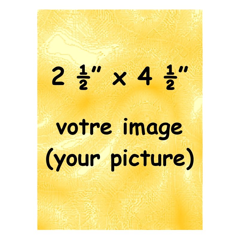 Images cartonnées en couleur 2 1 / 2" x 4 1 / 2"  /  pqt 100