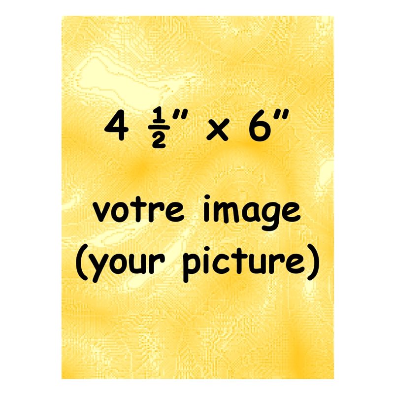 Images cartonnées en couleur 4 1 / 2" x 6"  /  pqt 100