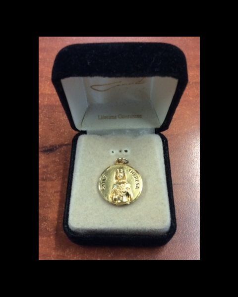 Médaille Sainte Thérèse plaqué or