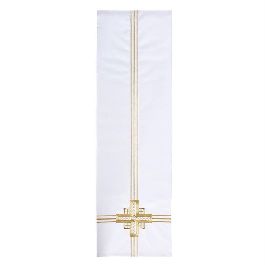 Trinity Cross Overlay Cloth, 16" x 52" - White