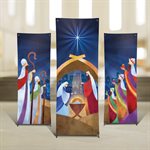Bannière «Nativité» 23" x 63" (58 x 160 cm) / ens de 3