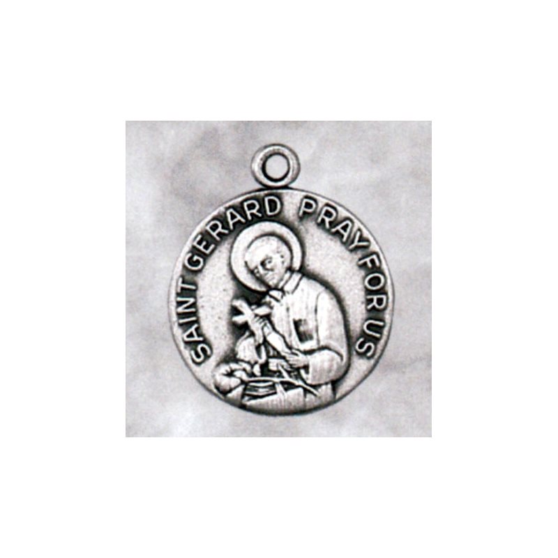 Médaille Saint Gérard 3 / 4" (1.9 cm) en argent sterling