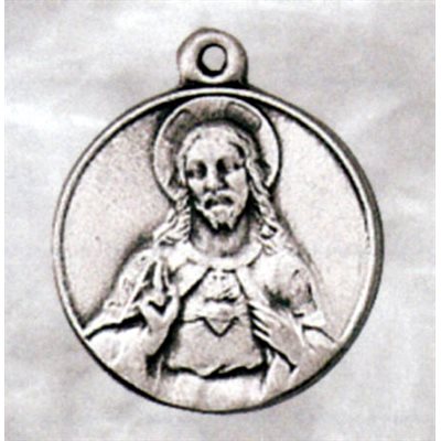 Scapular Sterling Silver Medal, 3 / 4'' (1.9 cm)