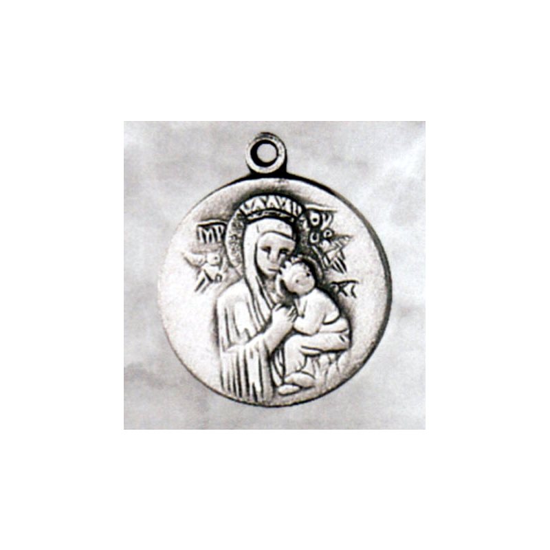 Our Lady Perpetual Help Sterling Silver Medal, 3 / 4'' (1.9cm)