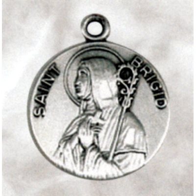 St. Brigid Sterling Silver Medal, 3 / 4'' (1.9 cm)