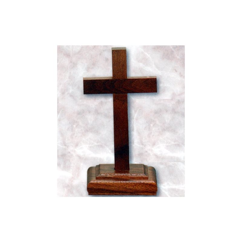 Crucifix d'autel 6'' (15 cm) Ht. en noyer