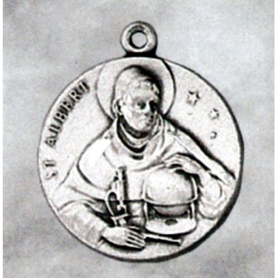 Médaille Saint Albert 3 / 4" (1.9 cm) en argent sterling