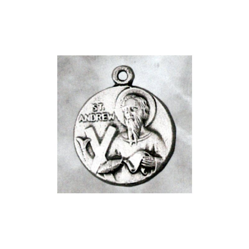 Médaille Saint André 3 / 4" (1.9 cm) en argent sterling