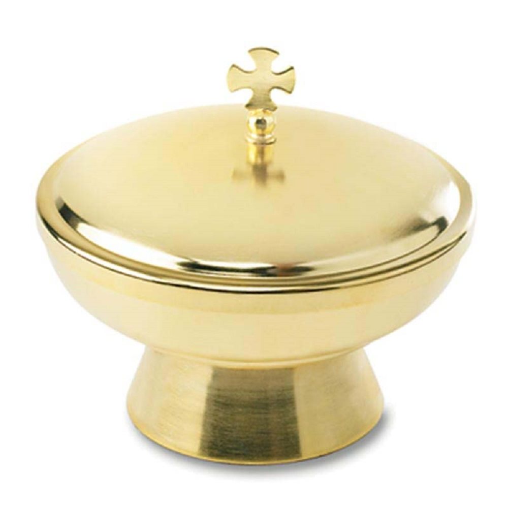 Ciborium with Cross Top, 7 1 / 8" Dia x 6" H with Top