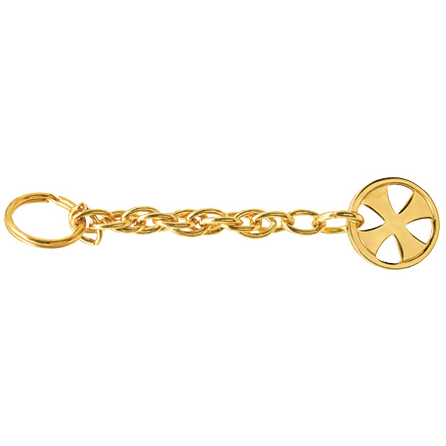 24K Gold Plated Tabernacle Key Ring (gift boxed), 5"