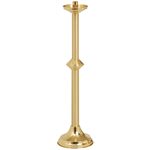 Acolyte Candlestick, All Brass,  24''H. x 6''B., Socket 7 / 8"