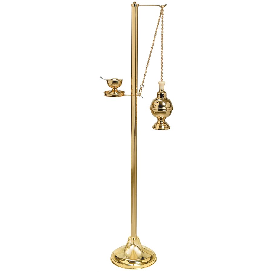 Censer Stand, Polish Brass, 50'' (127 cm) Ht.